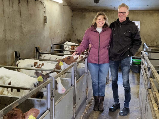 Melkveehouders Arjo en Mieke Joosten