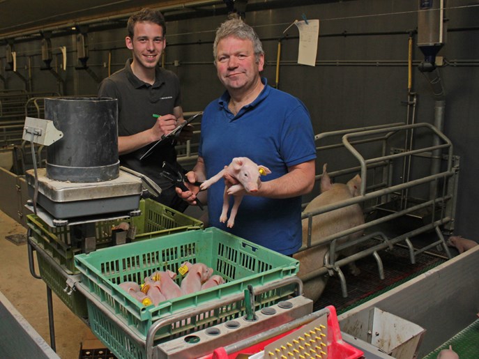 Varkenshouders Pieter Post en Klaas Mijnheer